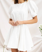 White Elegance Mini Dress